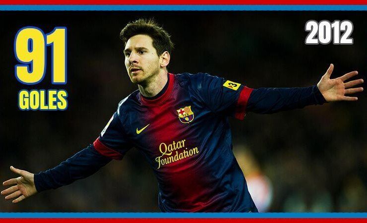 Messi record 91 Goles 2012 en un año natural
