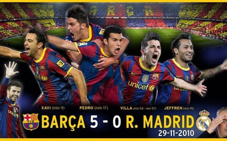 Barcelona 5 Real Madrid 0 Clásico 2010